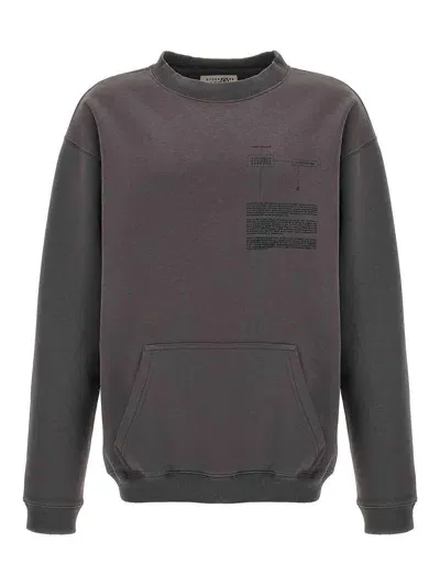 Mm6 Maison Margiela Print Sweatshirt In Grey