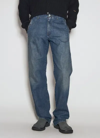 Mm6 Maison Margiela Straight Leg Jeans In Blue