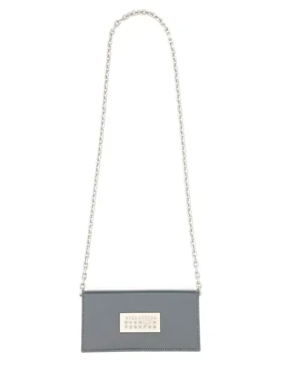 Mm6 Maison Margiela Walletwith Chain In Grey