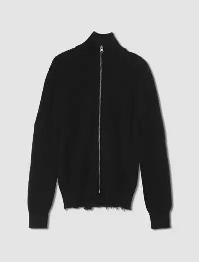 Mm6 Maison Margiela Zip-up Sweatshirt In Black