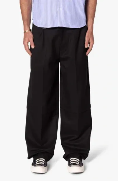 Mnml Hello Preppy Convertible Baggy Pants In Black