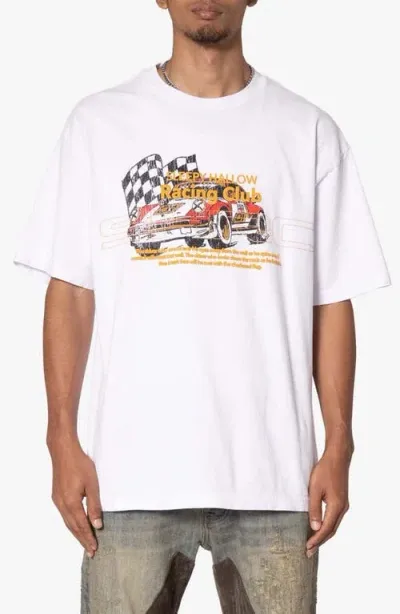 Mnml Shrc Checkered Flag Graphic T-shirt In White