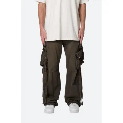 Mnml Strapped Cotton Cargo Pants In Brown