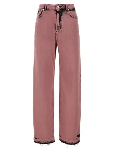 Mo5 Ch1 No Jeans Tie Dye Effect Jeans In Pink