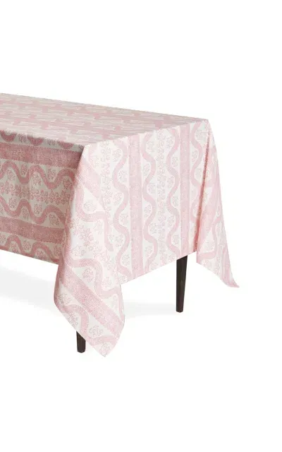 Moda Domus X Sister Parrish Dolly Linen Tablecloth In Pink