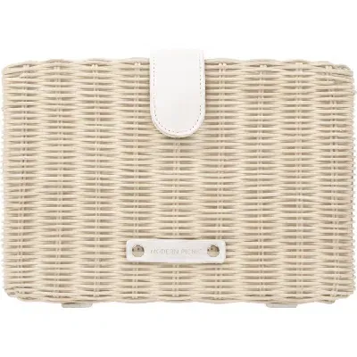 Modern Picnic The Snacker In White Wicker