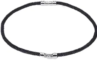 Molecole Jewels Molecole Mod. Mo 132009c Silver 925º Bracelet  (lenght 48 Cm) In Black