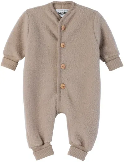 Molo Baby Taupe Umar Jumpsuit In 8339 Moon Sand