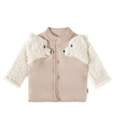 Molo Baby Uli Embroidered Jacket In Beige