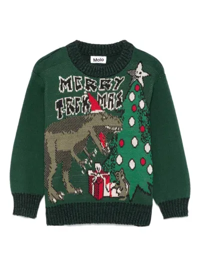 Molo Kids' Bello Sweater In Green