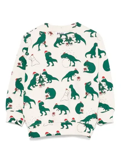 Molo Festive Dinos-print Sweatshirt In 中性色