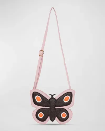 Molo Kids' Butterfly Shoulder Bag In Pink Lavender