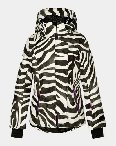 Molo Kids' Girl's Pearson Printed Jacket In Zebra