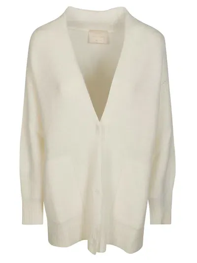 Momoní Momoni Chamonix Cardigan Lungo In White