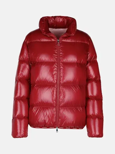 Moncler Kids' 'abbadia' Red Polyester Blend Down Jacket