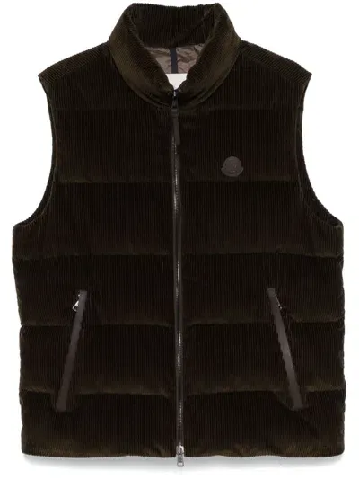 Moncler Acrab Gilet In Brown