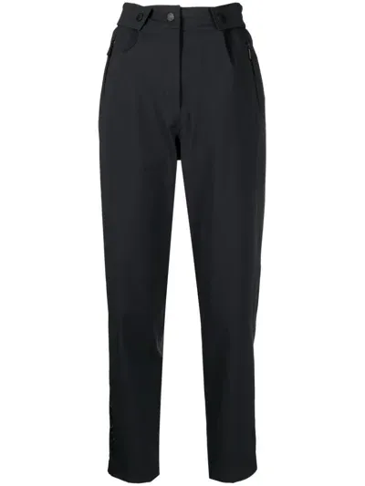 Moncler Adjustable-waist Straight-leg Trousers In Black