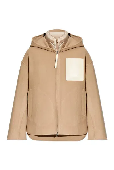 Moncler Almandine Two Layer Jacket In Beige