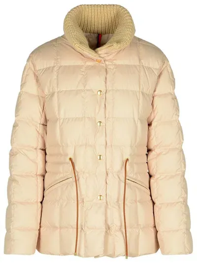 Moncler Antigone Short Down Jacket In Cream