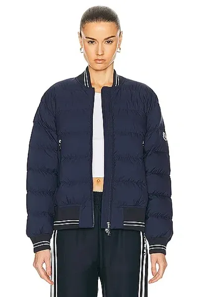 Moncler Argo Bomber In Navy Blue