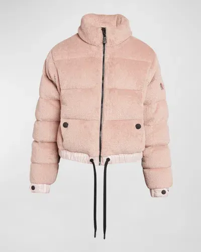 Moncler Ayse Tech Down Jacket In Beige