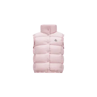 Moncler Kids' Badia Down Vest Pink