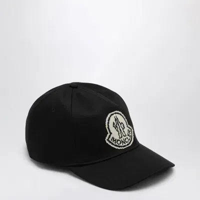 Moncler Baseball Cap With Logo In Black