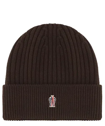 Moncler Beanie In Brown