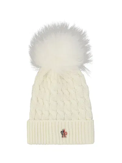 Moncler Beanie Hat In White