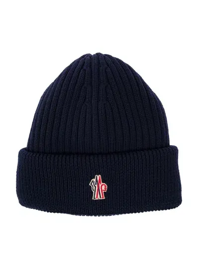 Moncler Berretto Tricot In Blue