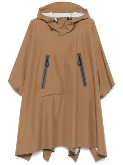 Moncler Bever Cape In Brown