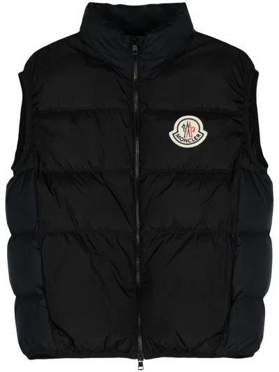 Moncler Black Almaz Down Gilet In P97 - Black