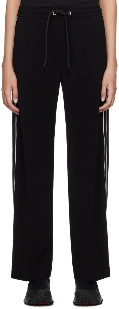 Moncler Black Drawstring Lounge Pants In 999 Black