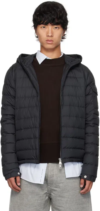 Moncler Galion Nylon Down Jacket In Black