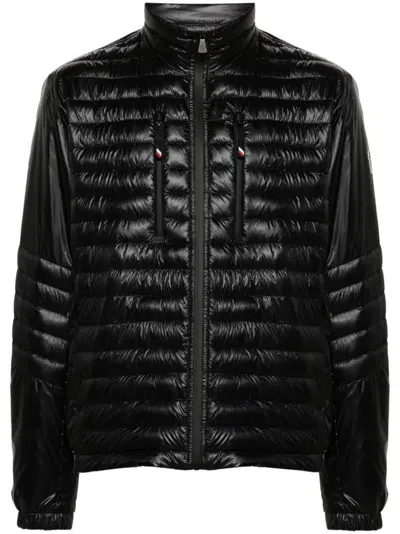 Moncler High-shine Padded Jacket In Black