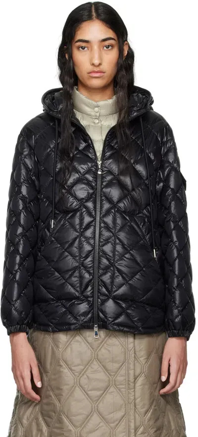 Moncler Quilted Hooded Down Jacket In 999 Black