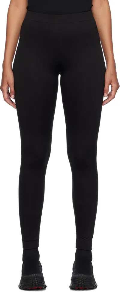 Moncler Black Lightweight Sport Leggings In 999 Black