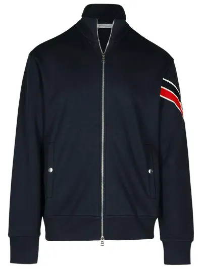 Moncler Blue Cotton Sweatshirt