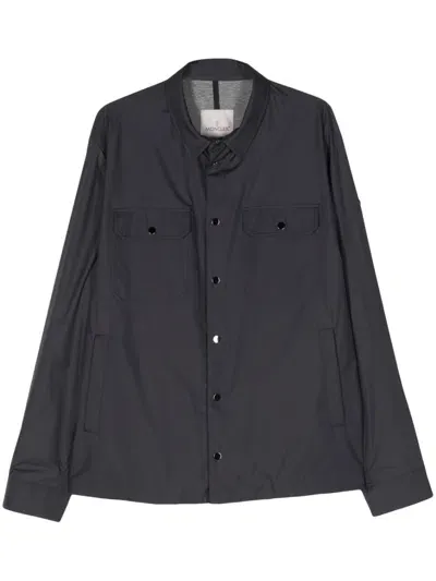 Moncler Piz Press-stud Shirt Jacket In Blau