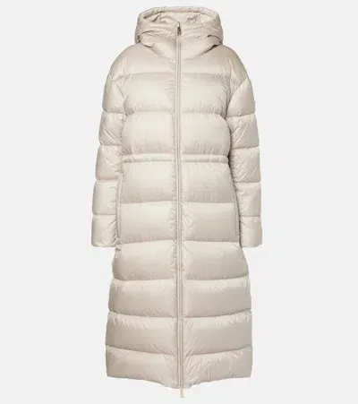 Moncler Boulogne Reversible Down Coat In Grey