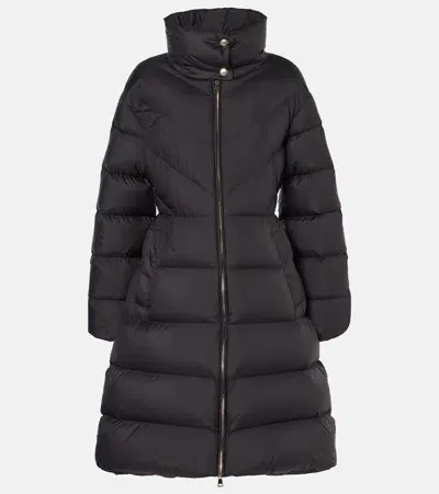 Moncler Brou Quilted Down Coat In Black