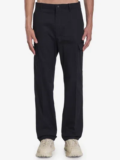 Moncler Cargo Pants In Gabardine In Black