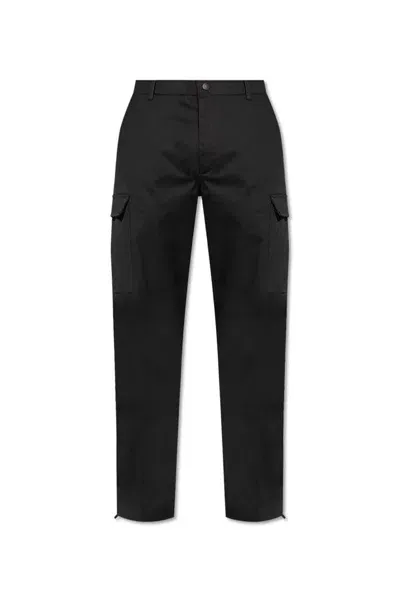 Moncler Cargo Tailored Trousers In Black