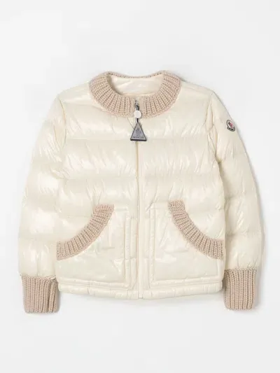 Moncler Coat  Kids Color Beige In Neutral