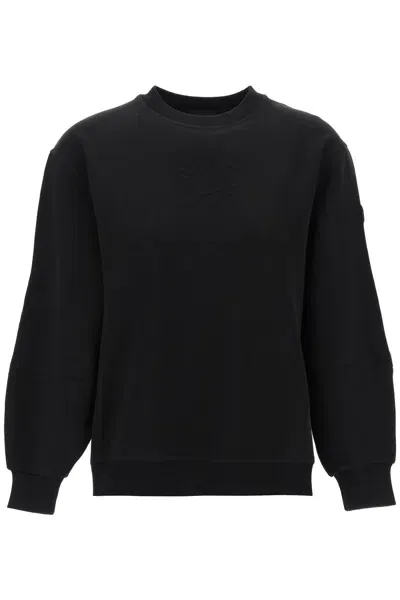 Moncler Crewneck Sweatshirt With Emb In Black