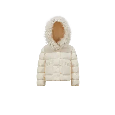 Moncler Kids' Doudoune Marusia En Shearling In White