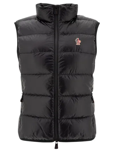 Moncler Down Vest In Black