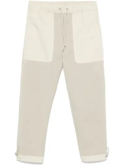 Moncler Drawstring Track Pants In Neutrals