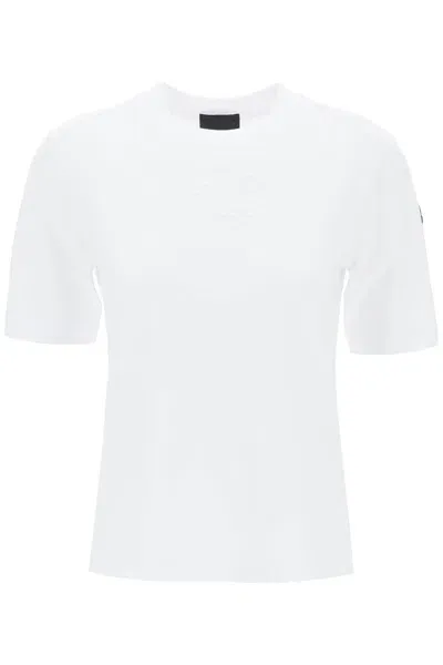 Moncler Embossed Logo T-shirt In White