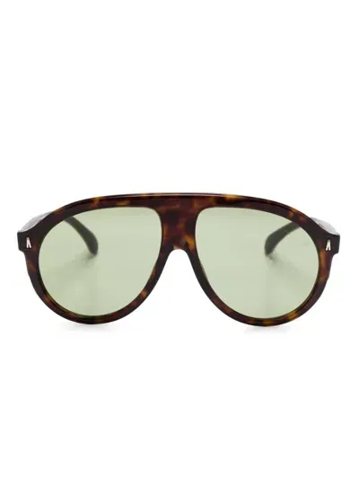 Moncler Fhaite Sunglasses In Brown